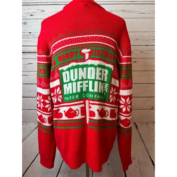 The Office Ugly Christmas Sweater Pullover Party Large Knit‎ Paper Company Adult - Picture 3 of 9